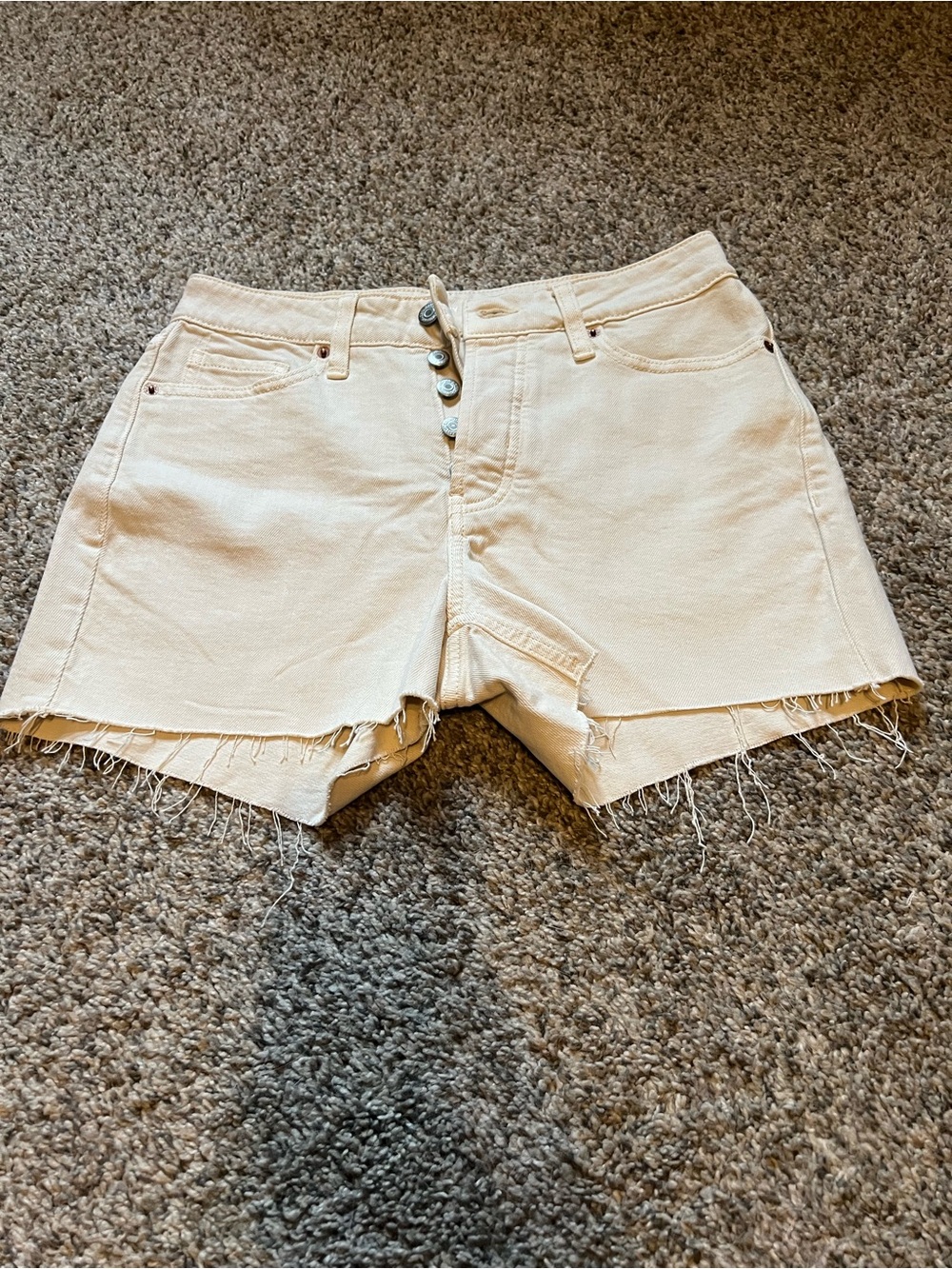 Old Navy Cream Denim Shorts